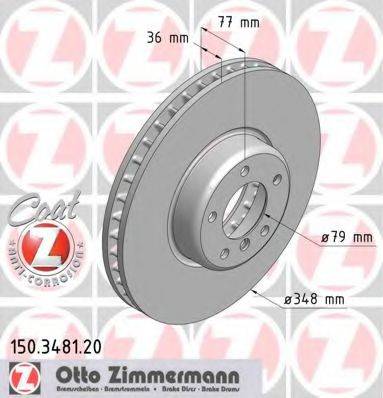 Гальмівний диск ZIMMERMANN 150.3481.20