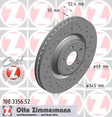 Гальмівний диск ZIMMERMANN 100.3356.52