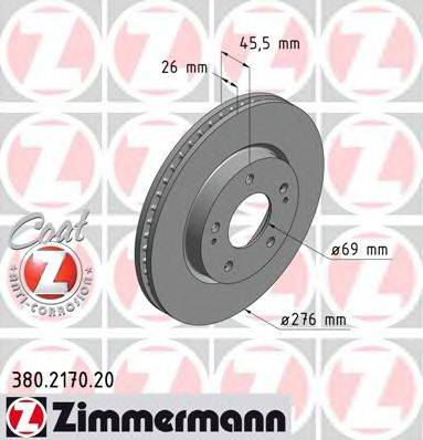 Гальмівний диск ZIMMERMANN 380.2170.20