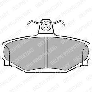 Комплект гальмівних колодок, дискове гальмо DELPHI LP637