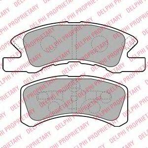 Комплект гальмівних колодок, дискове гальмо DELPHI LP1918