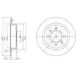 DELPHI BG3126 Гальмівний диск