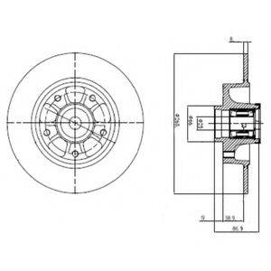 DELPHI BG9112RSC Гальмівний диск