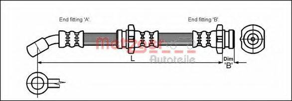 METZGER 4114710 Гальмівний шланг