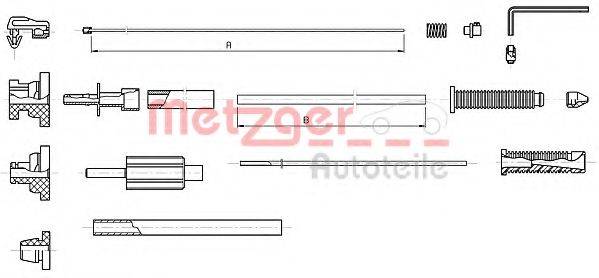 Тросик газу METZGER 10.1179