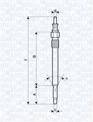 MAGNETI MARELLI 062900012304 Свічка розжарювання