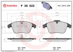 BREMBO p36022